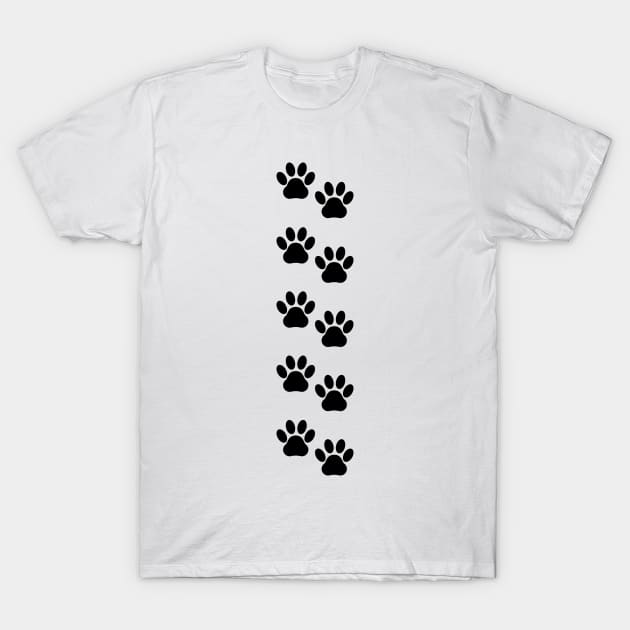 Dog Paws, Puppy Paws, Animal Paws, Pet, Black Paws T-Shirt by Jelena Dunčević